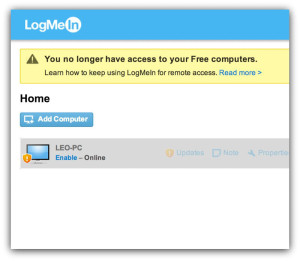 Logmein not free anymore